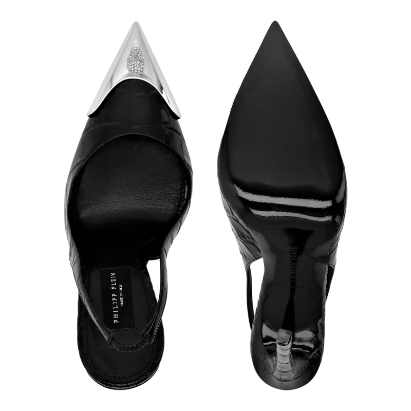 Philipp Plein Pumps Slingpumps Skull Mit Schmucksteinen schwarz(Image 3)