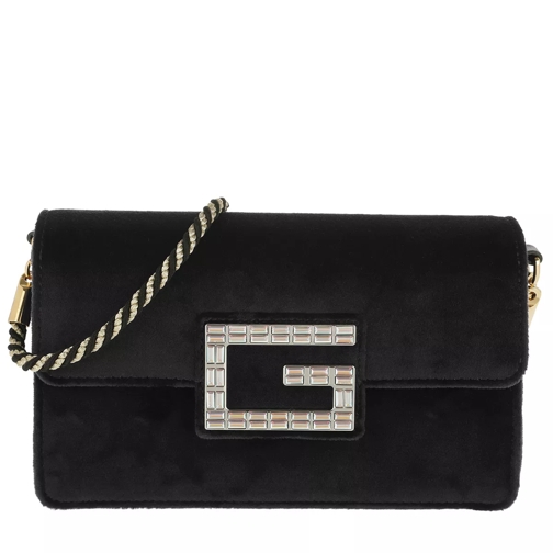 Gucci Shoulder Bag with Square G Velvet Black Crossbody Bag
