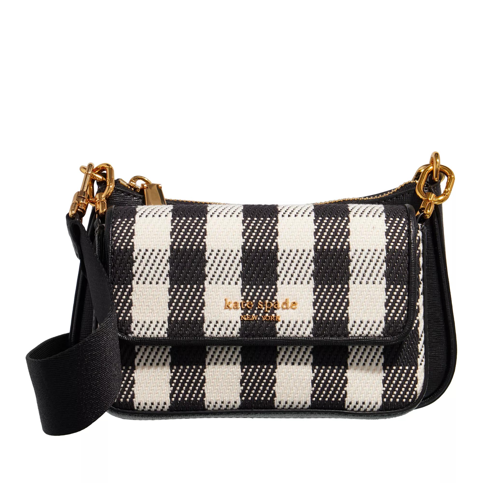 Kate Spade New York Crossbody Bags - Double Up Gingham Field Fabric - Gr. unisize - in Schwarz - für Damen