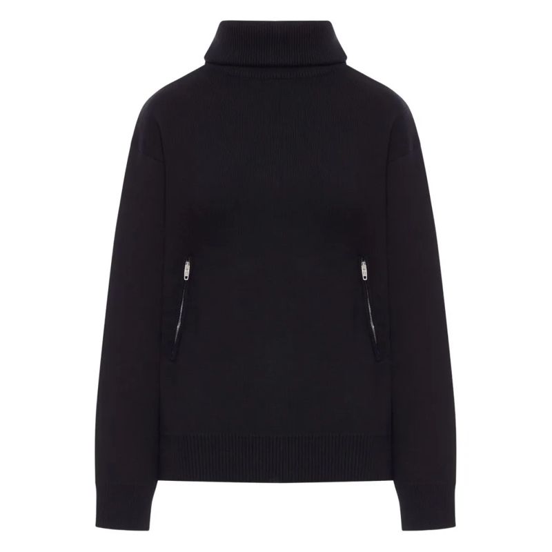 Balenciaga Trui met col Ribbed Black Turtleneck Sweater Black