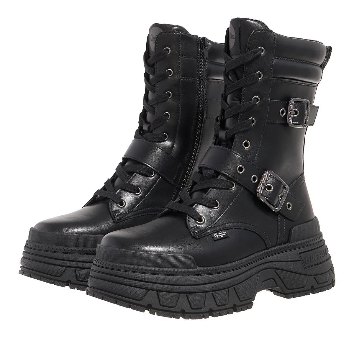 Buffalo Boots & Stiefeletten - Fusion Lace Up Biker - Gr. 36 (EU) - in Schwarz - für Damen