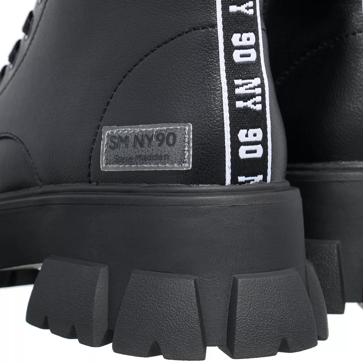 Tanker Black Leather Ankle Boot