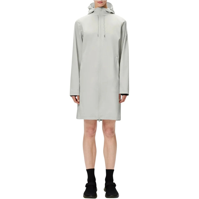 Rains Trenchcoat Rains Suva Hardshell Long W Jacket Regenjas Lichtg grau(Image 2)