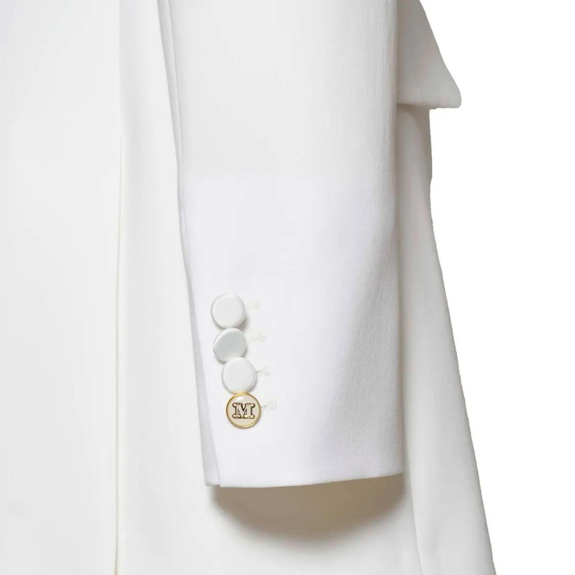 ボトムスその他 Max Mara Plinio Smoking Jacket In Off-White Cady Max Mara Plinio Smoking Jacket In Off-White Cady White | Blazer