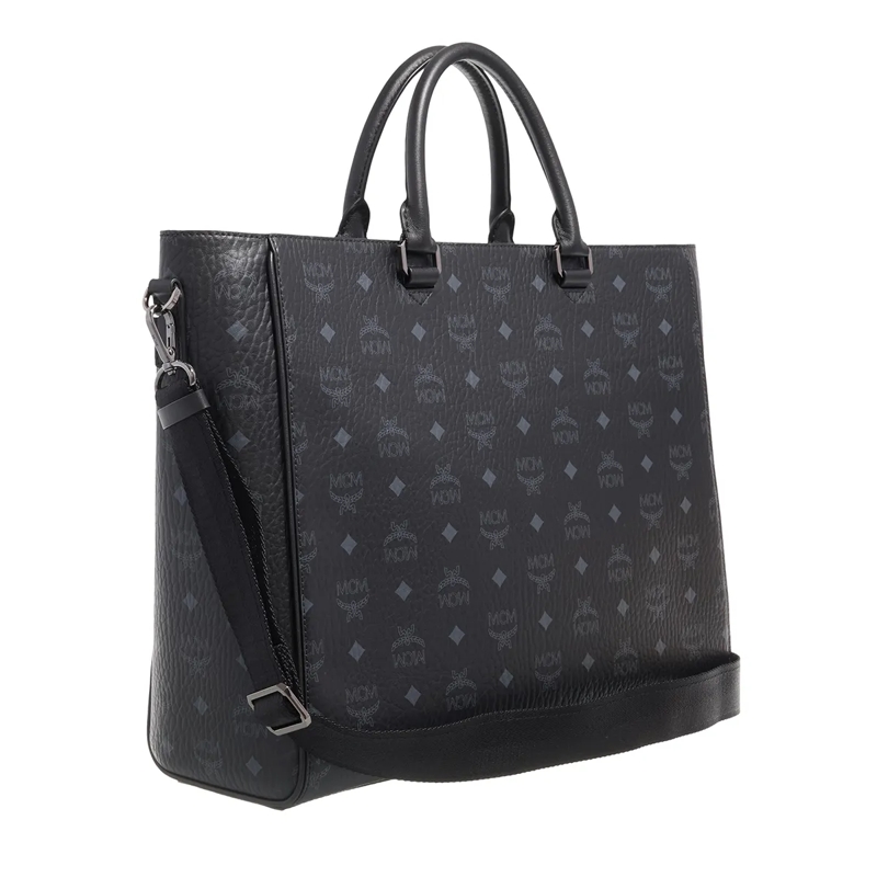 MCM Tote Diamond Vi Tote Lrg Bk Black(Image 4)
