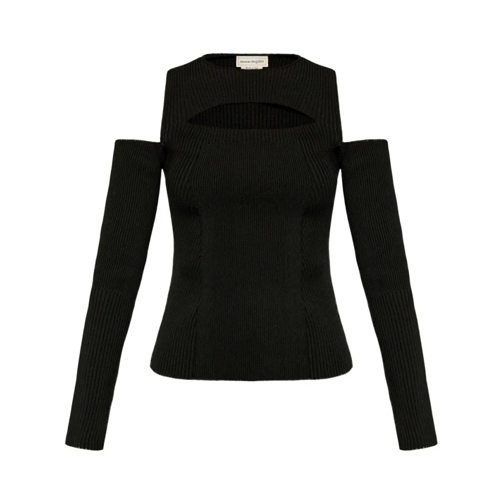 Alexander McQueen Black Striped Sweater Black Maglione