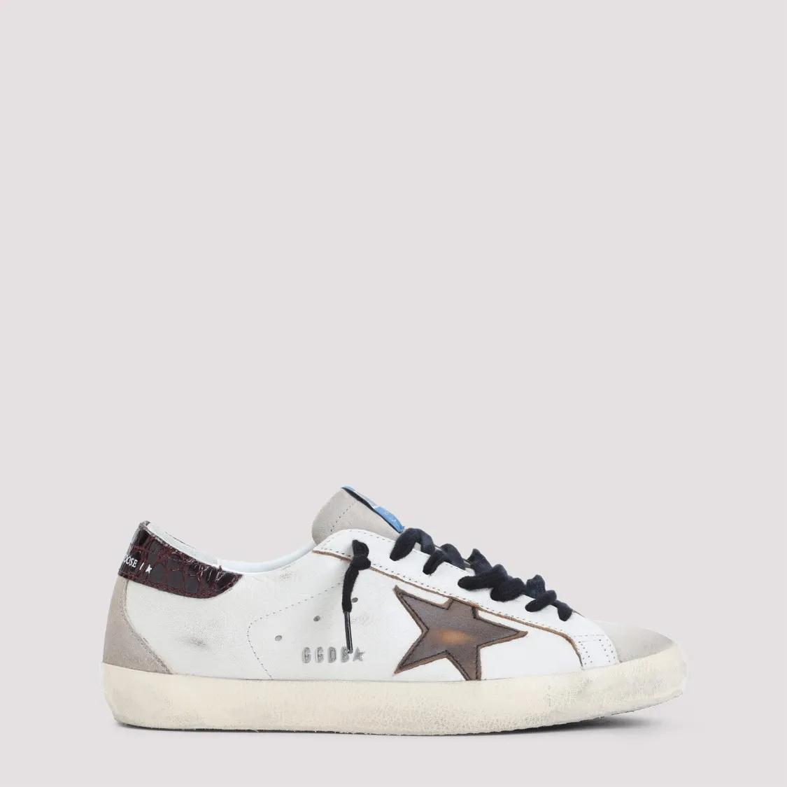 Thumbnail - Golden Goose Low-Top Sneaker - Distressed White Leather Sneakers - Gr. 44 (EU) - in Braun - für Damen