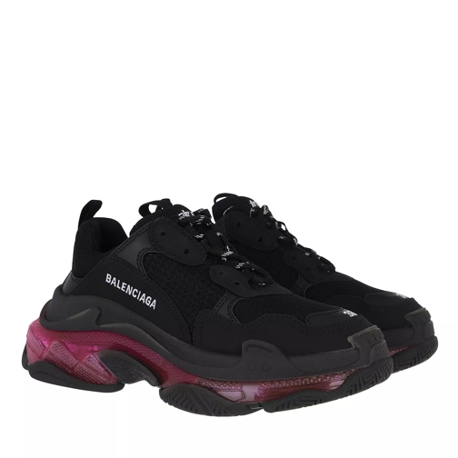 Balenciaga Triple S Clear Sole Sneakers Black/Pink Neon plateausneaker