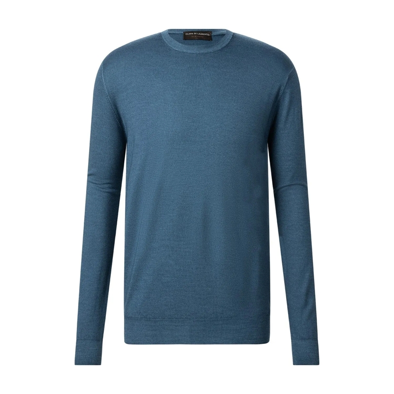 FILIPPO DE LAURENTIIS Pullover Pullover aus Merinowolle blau(Image 5)