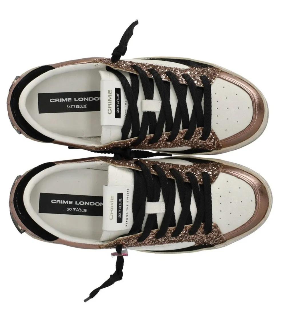 Thumbnail - CRIME LONDON Low-Top Sneaker - Sk8 Deluxe Low-Top Sneakers With Metallic Bronze A - Gr. 36 (EU) - in Braun - für Damen