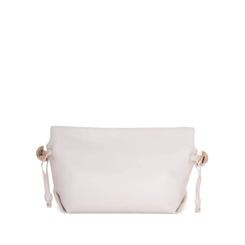LIU JO Sac à bandoulière Beige Handbag With Gold-Tone Chain Accents White