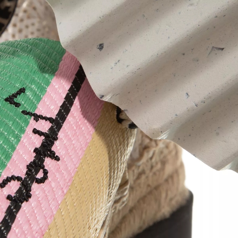 Stella McCartney Espadrilles Gaia Striped Raffia Platform Espadrilles Natural/Green(Image 3)