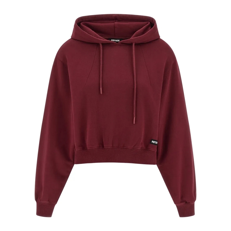 Rotate  'Terry Back' Hoodie Burgundy