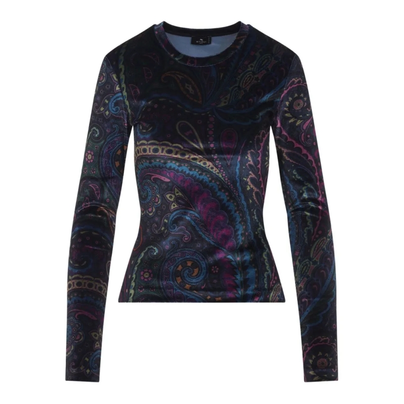 Etro Top met lange mouwen Long-Sleeved Top In Paisley Print Multicolor