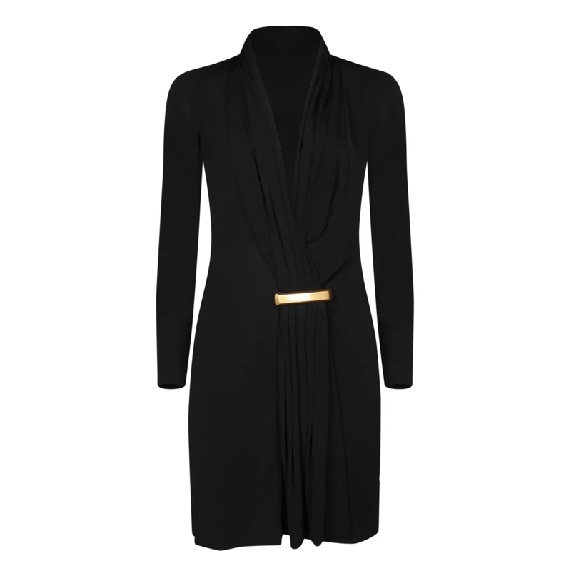 Tom Ford Minikleid Draped Black Dress Black