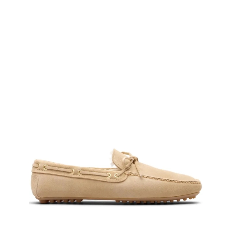 Car Shoe Loafer Moccasin-Style Loafers With Decorative Bow Neutrals