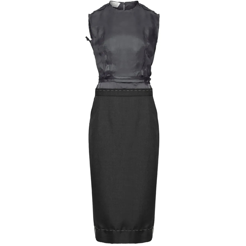 Maison Margiela Midikleid Midi Dress Grey grau