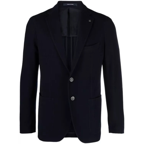 Tagliatore Single Breasted Knit Jacket Blue 