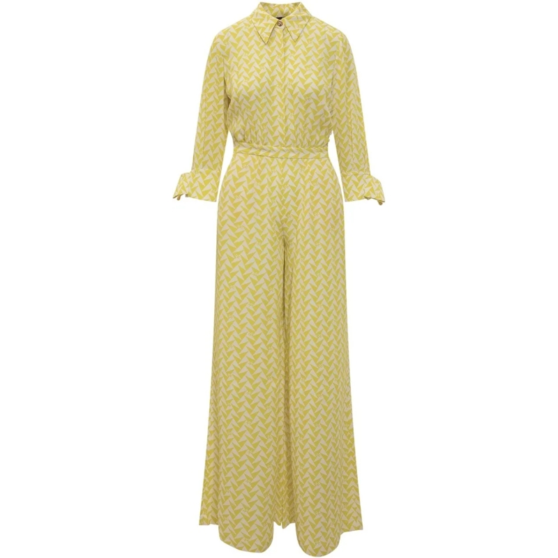 Elisabetta Franchi Midikleid Cedar And Butter Monogram Jumpsuit Yellow gelb(Image 7)