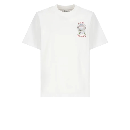 Casablanca T-Shirts White Cotton T-Shirt White