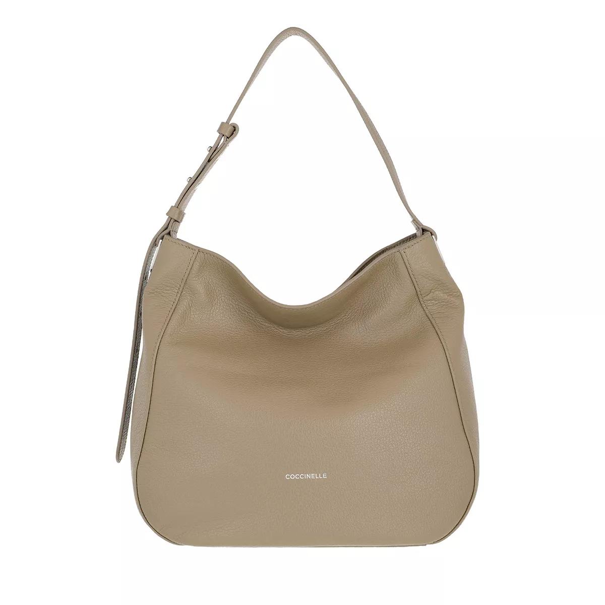 Coccinelle Lea Handbag Grained Leather Taupe Sac hobo