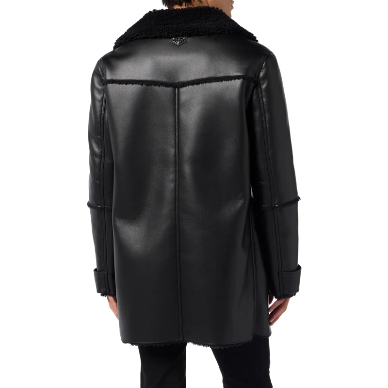 Philipp Plein  Diese lange Jacke aus Öko-Shearling sorgt für eine schwarz(Image 2)