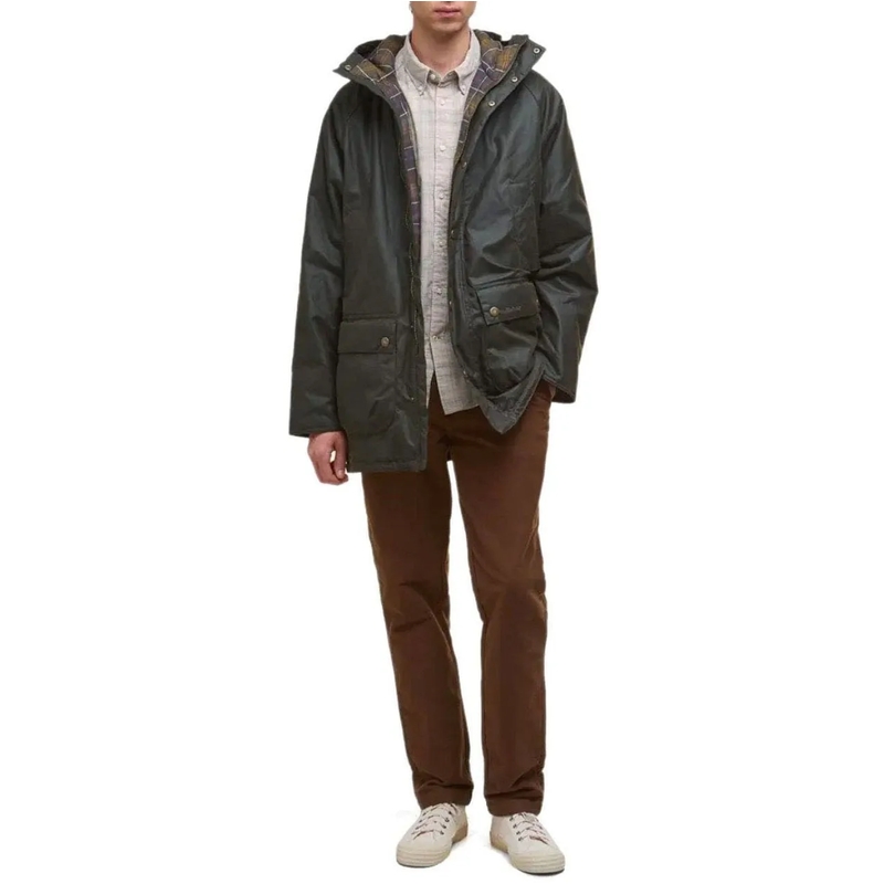Barbour Parka Bedale Wax Olive Green Parka Green(Image 4)