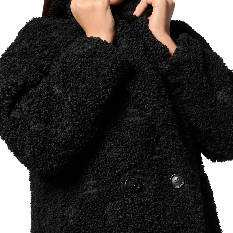 Philipp Plein Wintermantel Mantel Monogram schwarz