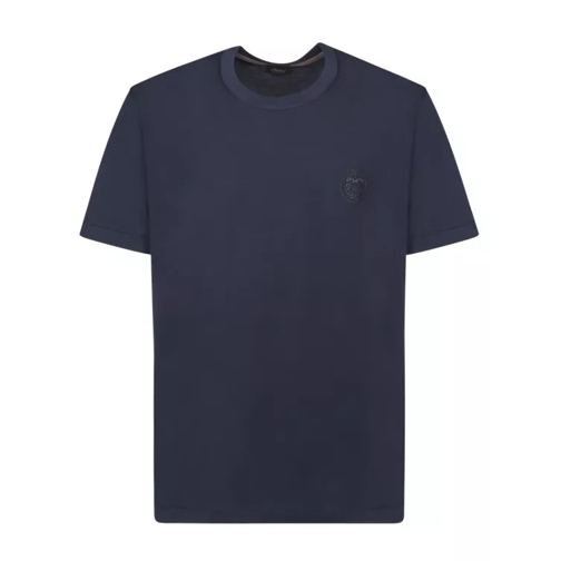 Brioni Blue Cotton T-Shirt Blue 
