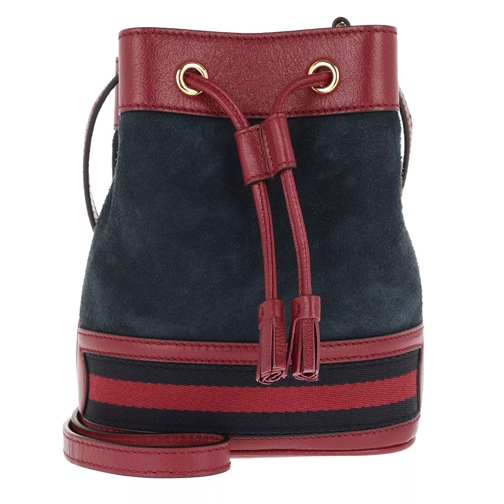 Gucci Ophidia Shoulder Bag Leather Blue Bucket Bag