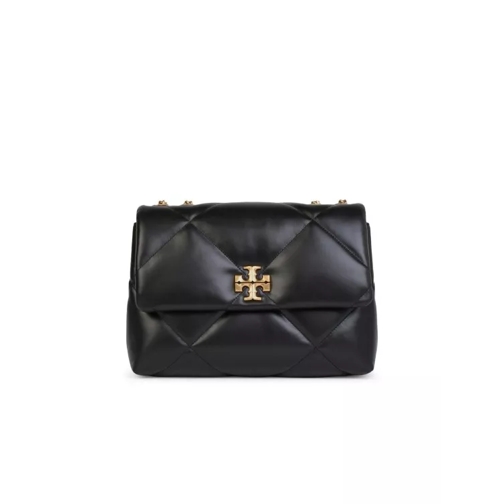 Tory Burch Crossbody Bag Kira' Black Leather Double Shoulder Bag Black