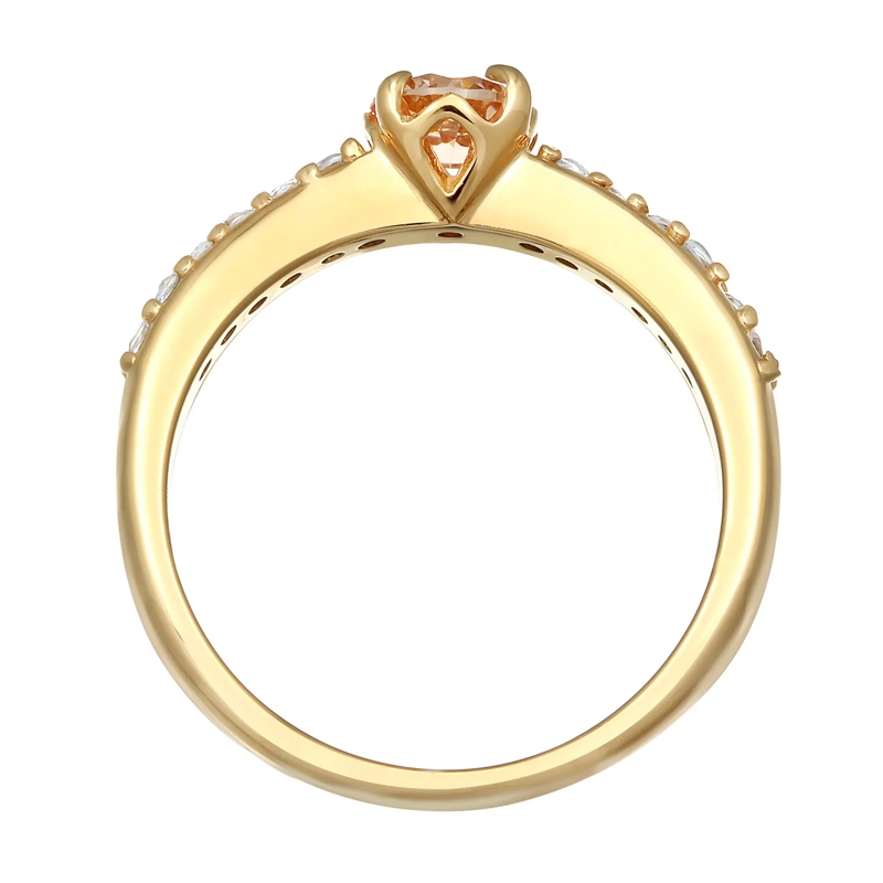 Elli Ring Ring Topas Morganit Verlobung 925 Silber gold(Image 3)