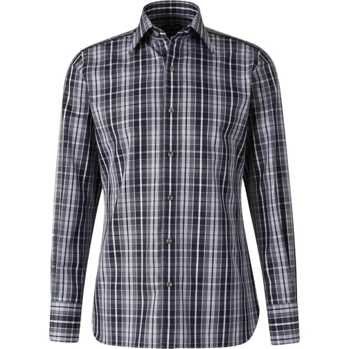 Tom Ford T-shirts Checkered Shirt schwarz