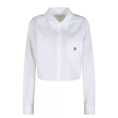 Givenchy Poplin Cropped Shirt White 