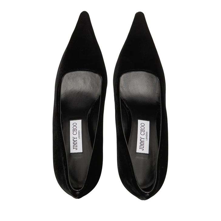 Black velvet pumps womens on sale