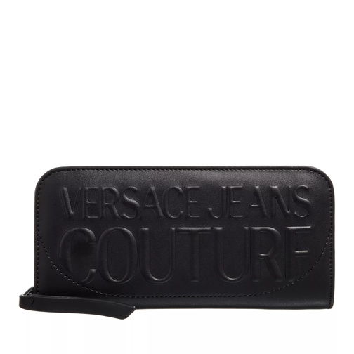 Versace Jeans Couture Institutional Logo Black Zip-Around Wallet