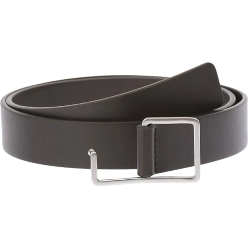 Bottega Veneta Gürtel Asymmetric Buckle Belt schwarz