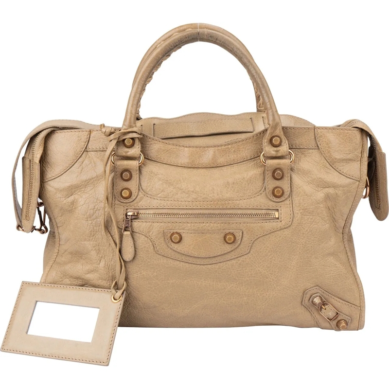 Balenciaga Tote Balenciaga Classic Leather City Handbag beige