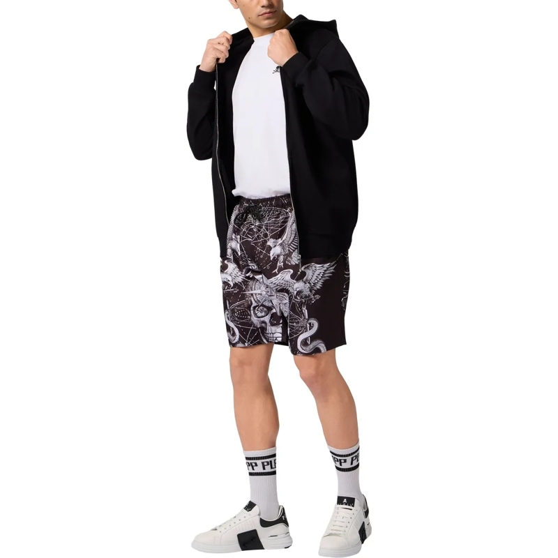 Philipp Plein Shorts Nylon Shorts Tattoo schwarz(Image 4)