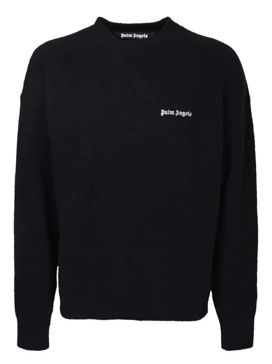 Thumbnail - Palm Angels - Black Wool-Blend Pullover - Größe L - black
