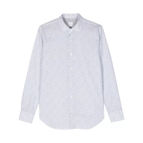 Eleventy Copy Of Paisley-Print Button-Up Shirt Blue 