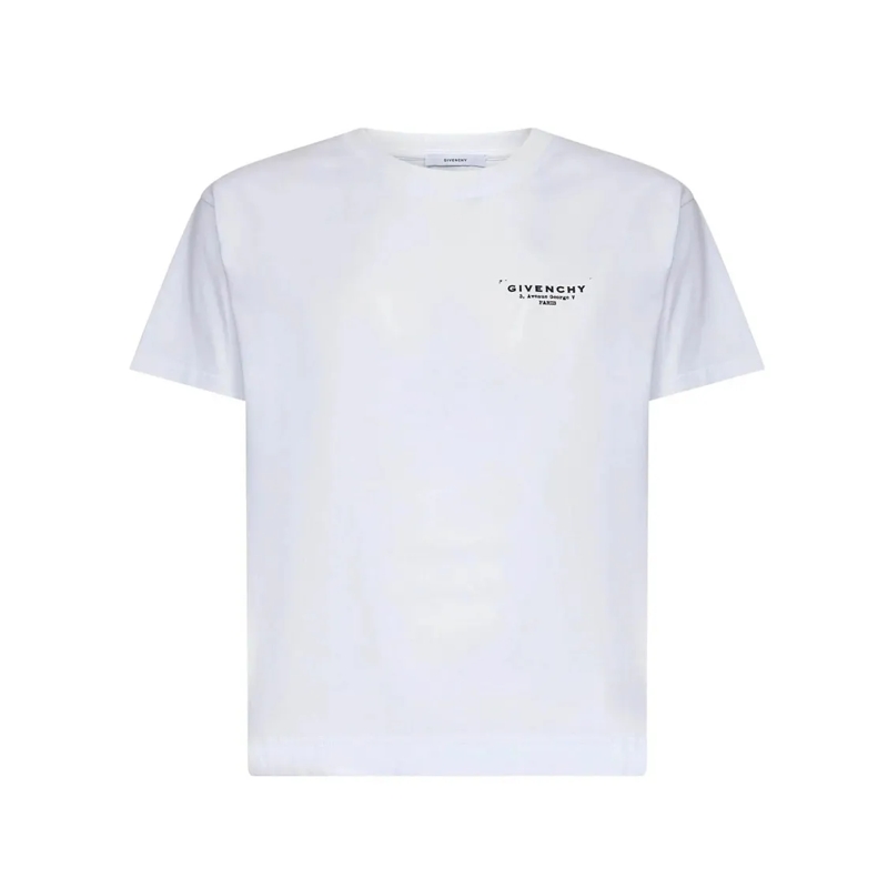 Givenchy T-Shirt Relaxed-Fit Cotton T-Shirt With Signature Branding White