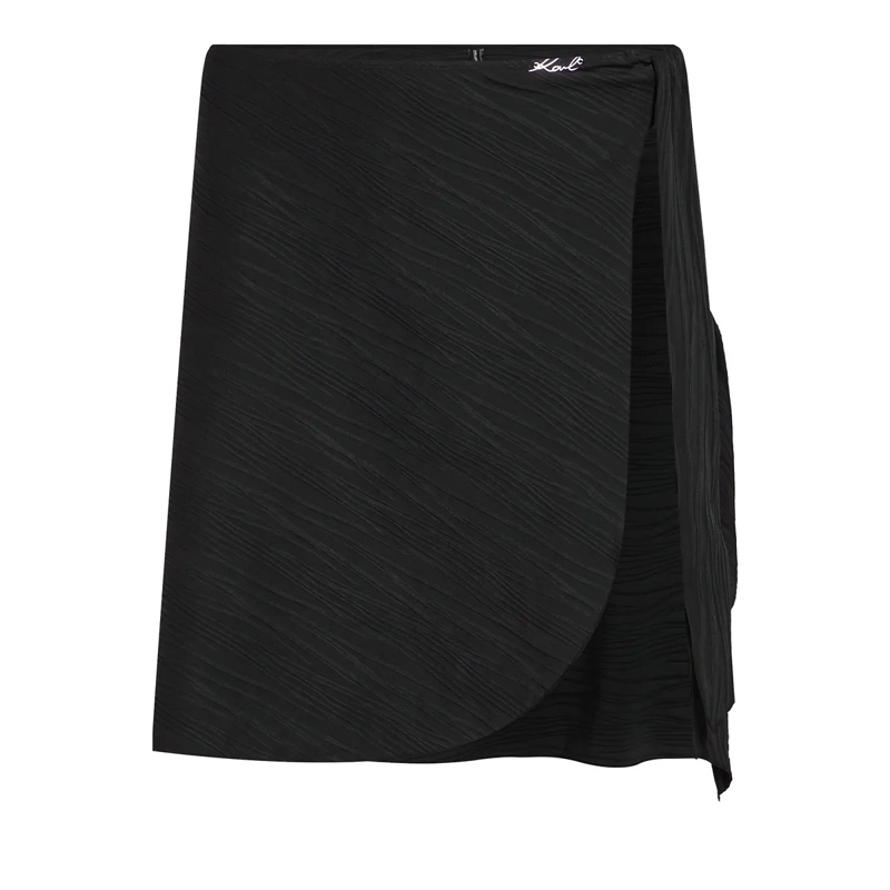 Karl Lagerfeld  GERIPPTER KURZER PAREO schwarz