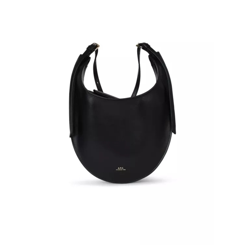 A.P.C. Small 'Iris' Black Eco-Leather Crossbody Bag Black Borsetta a tracolla