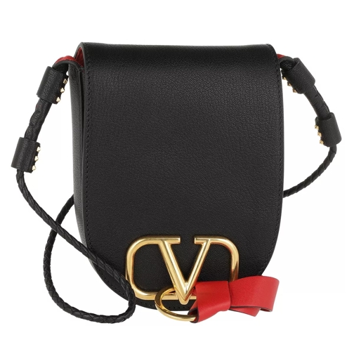 Valentino Garavani V Ring Saddle Bag Nero Crossbody Bag