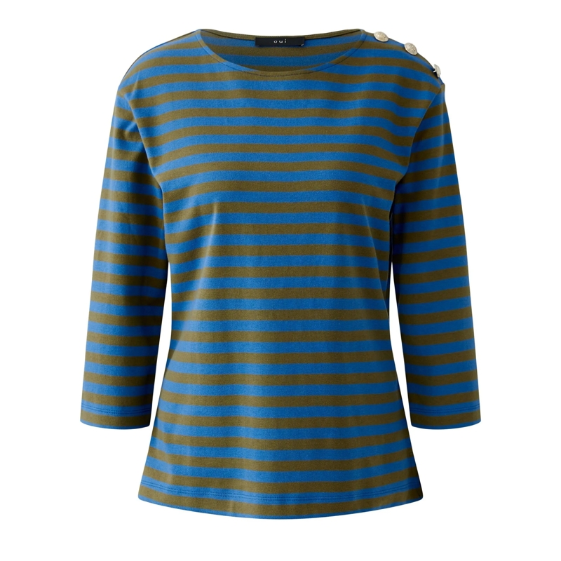 Oui 3/4-Arm-Shirt T-Shirt SUNALA khaki