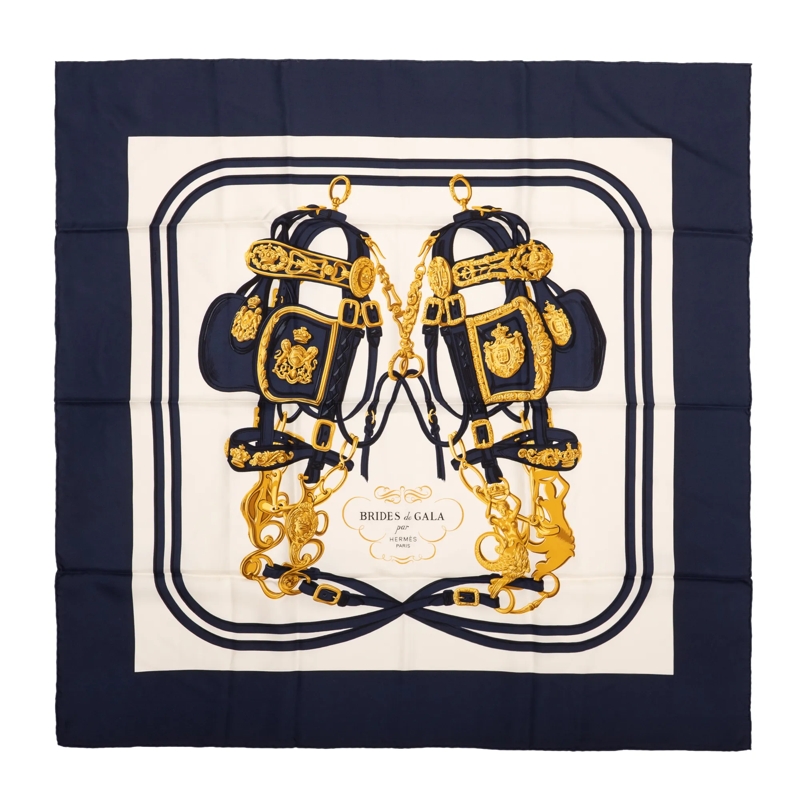 Hermès Halstuch Scarf marineblau