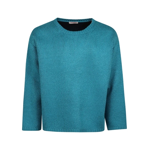 Valentino Pullover Silk Sweater Blue