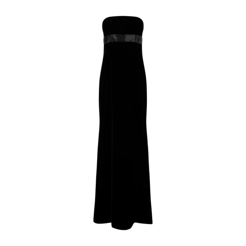 Giorgio Armani Black Viscose Sleeveless Dress Black Midi-Kleider