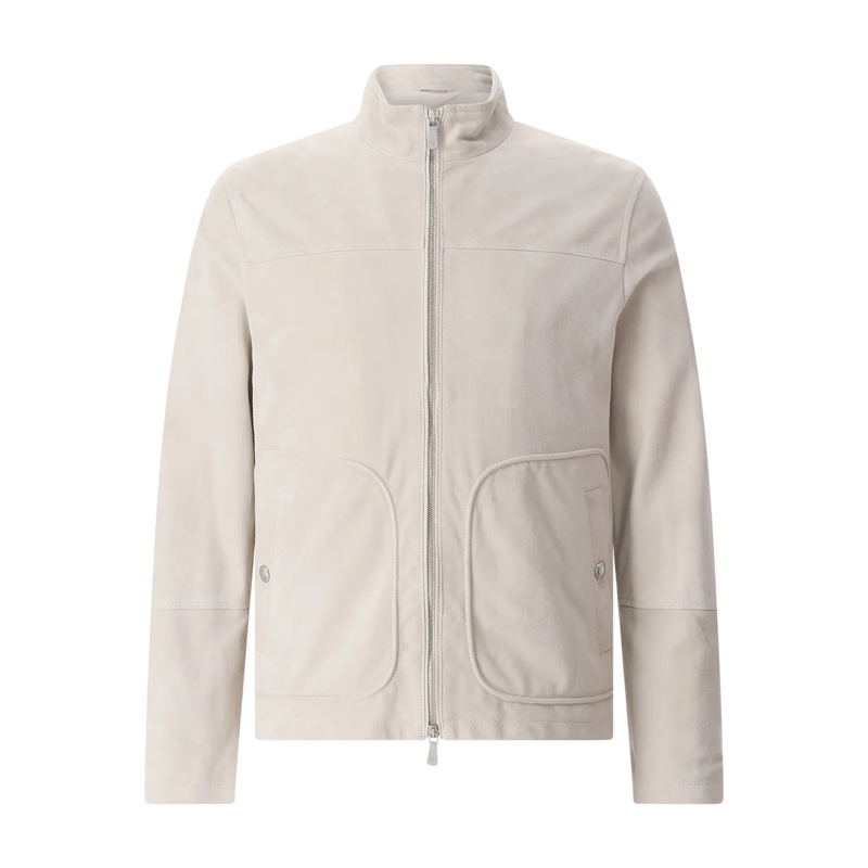 Eleventy Übergangsjacke Jacke aus Veloursleder beige